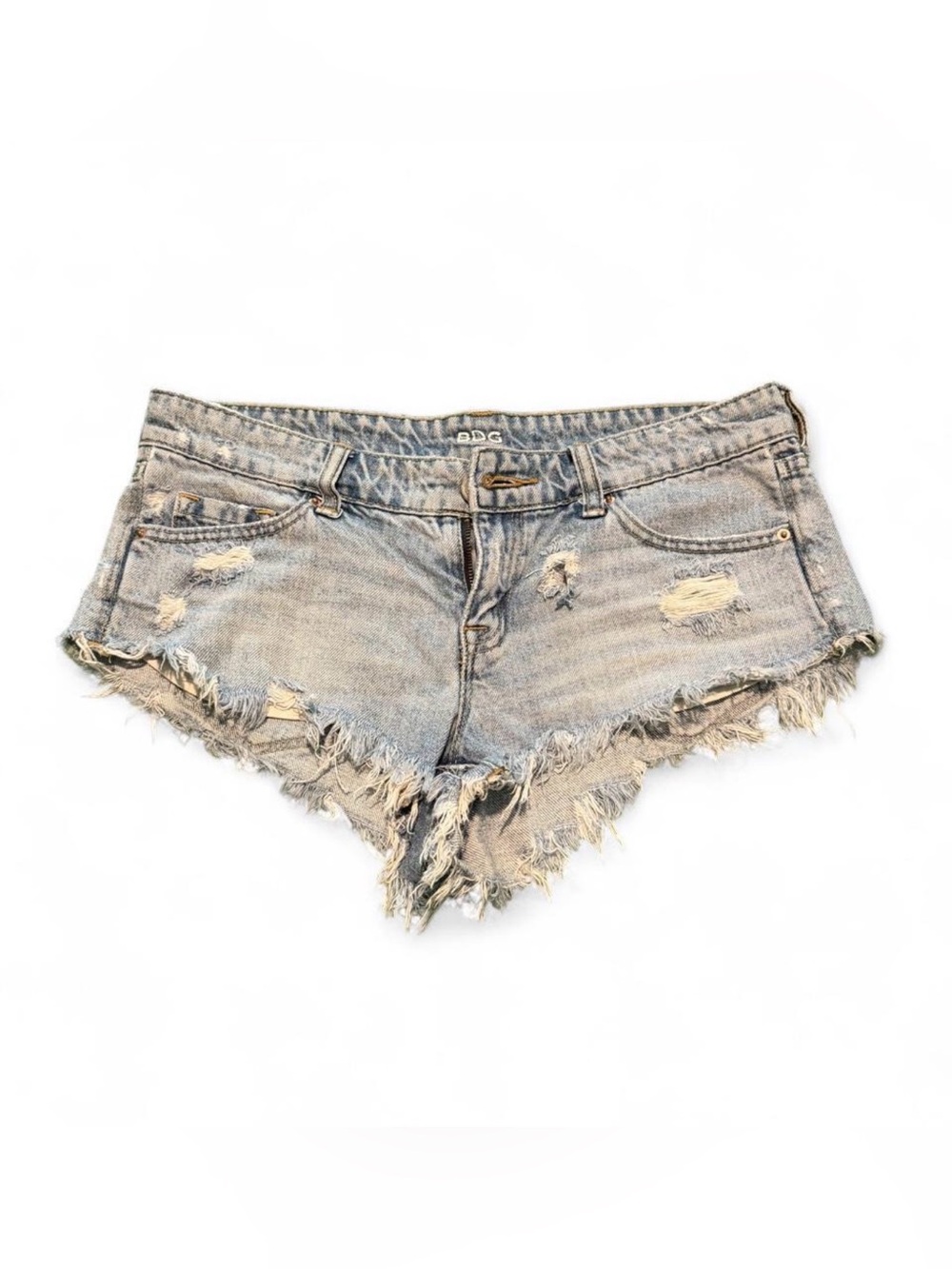 BDG low rise dolphin cotton denim shorts in a 27W